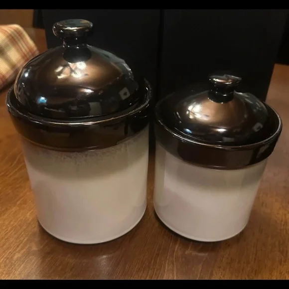 Sango Nova Black 2-piece Kitchen Canister Set - Picture 1 of 7